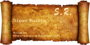 Sipos Rozita névjegykártya